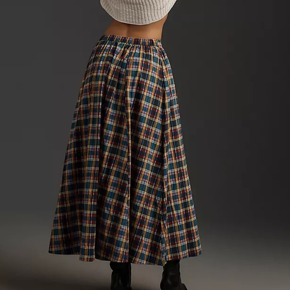 Maeve Multicolor Plaid A-Line Skirt from Anthropologie - Picture 4 of 5
